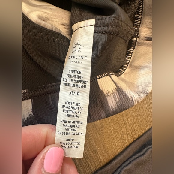 NWOT AERIE GREY AND WHITE 2 PIECE SET SKORT AND SPORTS BRA - Size XL SKU:588 - Picture 8 of 9